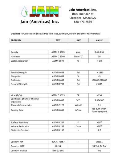 Excel Classic ASTM Sheet